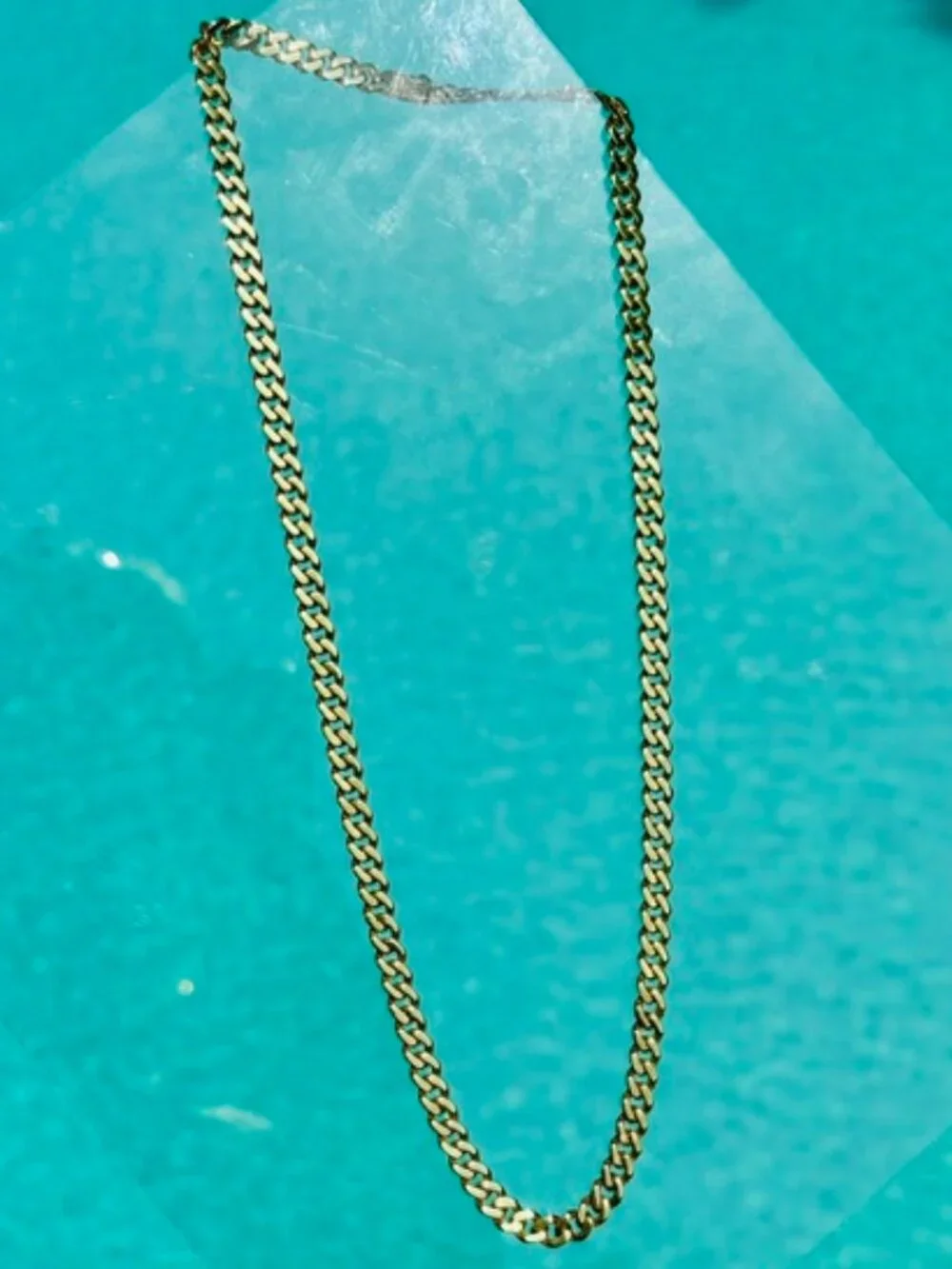Miami Cuban Pave 6.5mm Chain in 14K Gold Two-Tone Reversable 22 inch Necklace